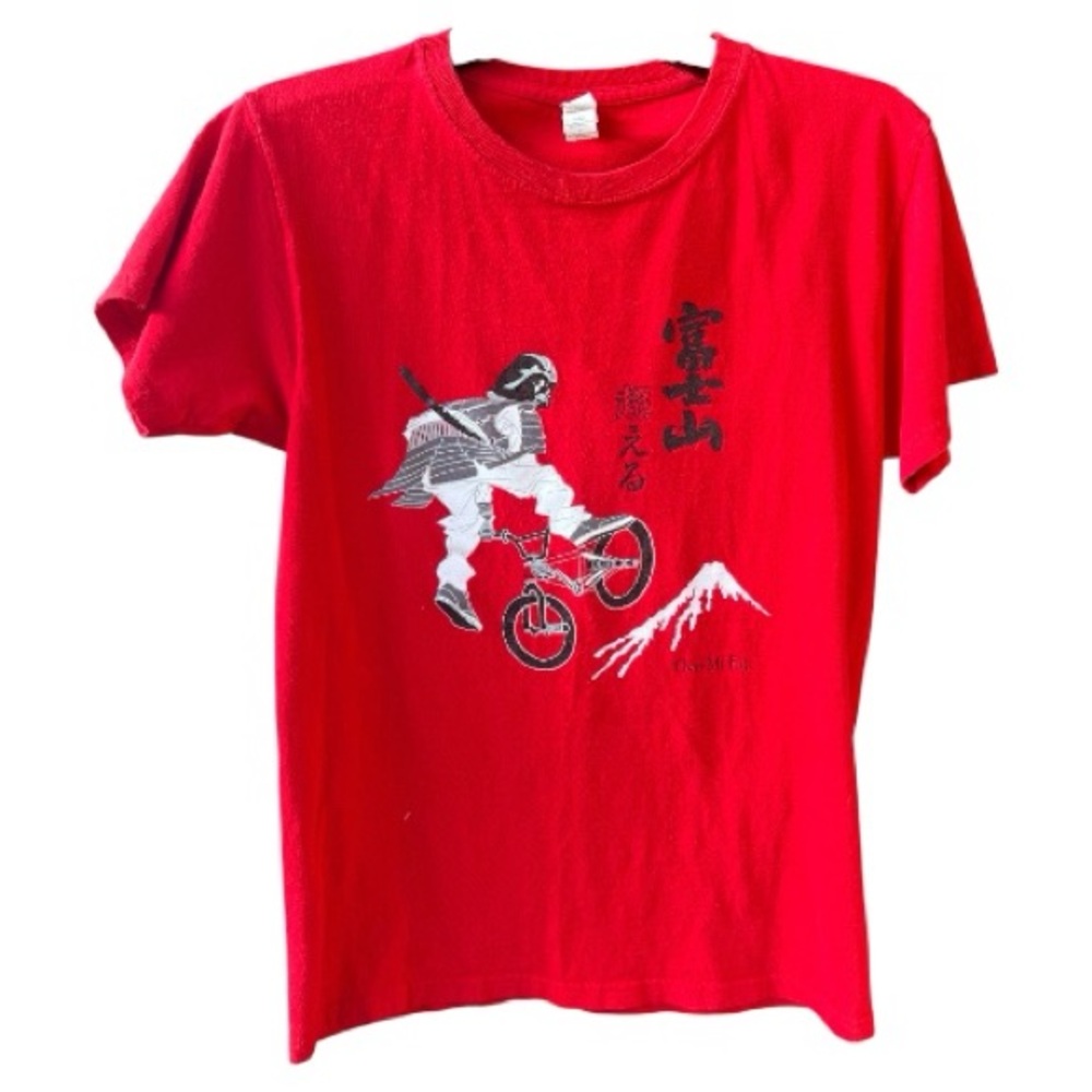 Vintage Star Wars Darth Vader BMX “Over Mt. Fuji” Red T-Shirt Adult Size Small